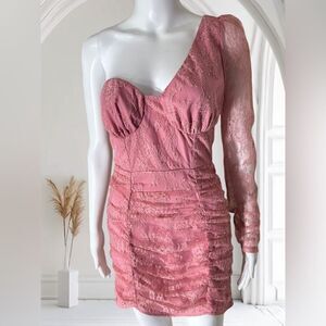 Majorelle Ilaria Lace Mini Dress in Pretty Pink